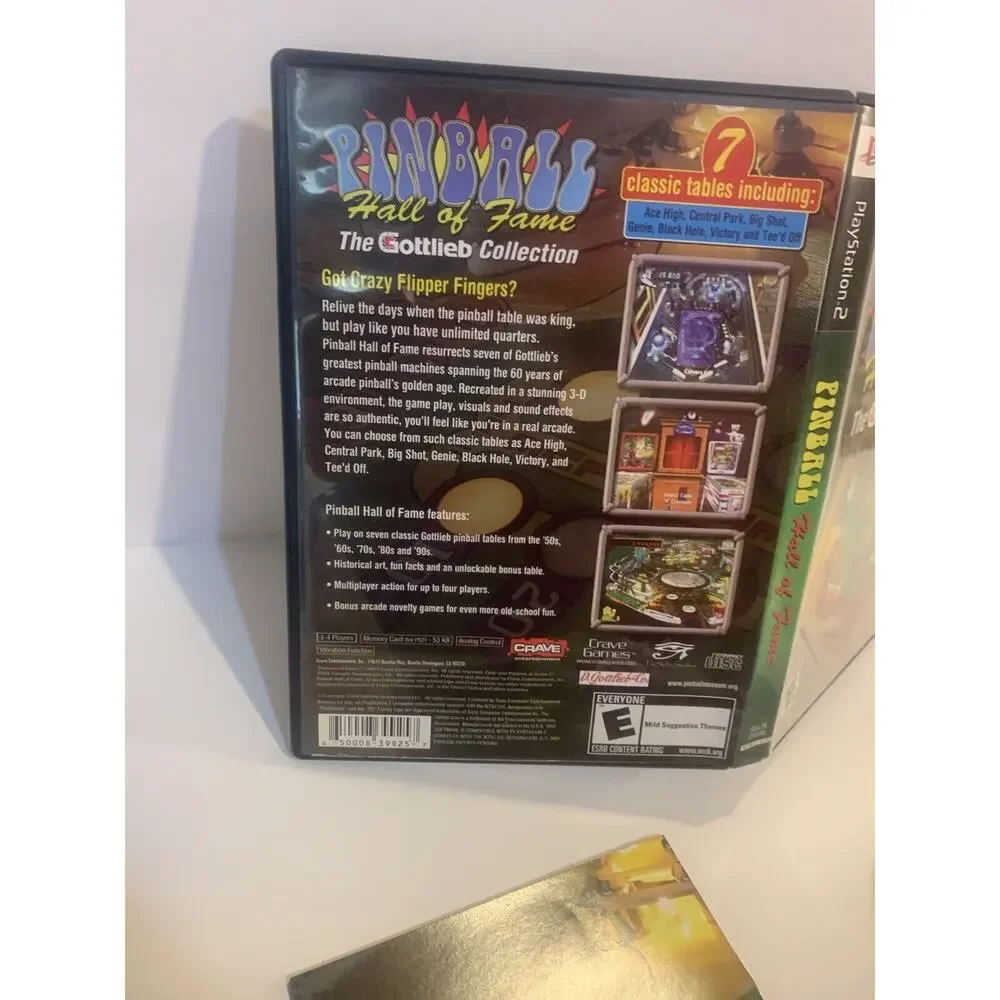 Pinball Hall of Fame: The Gottlieb Collection (Sony PlayStation 2, 2004) Ps2